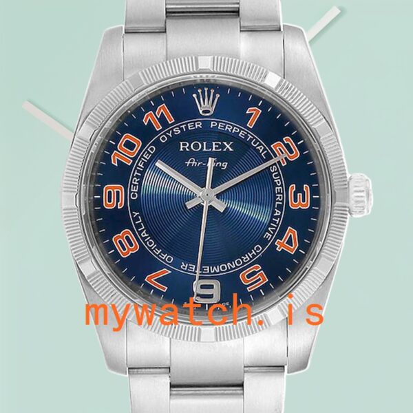 Rolex Air-king 36mm 114210BLAO Men’s Stainless Steel Silver-tone