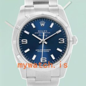 Rolex Air-king 114210BLSO 36mm Men’s Silver-tone Automatic