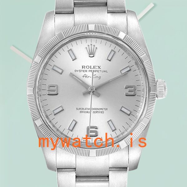 Rolex Air-king 114210SSO Men’s 36mm Silver-tone Silver Dial
