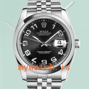 Rolex Datejust 116200BKCAJ Men’s 36mm Stainless Steel Black Concentric Dial