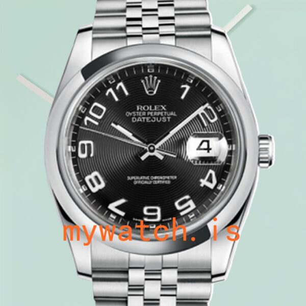Rolex Datejust 116200BKCAJ Men’s 36mm Stainless Steel Black Concentric Dial