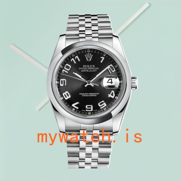Rolex Datejust 116200BKCAJ Men’s 36mm Stainless Steel Black Concentric Dial - Image 2