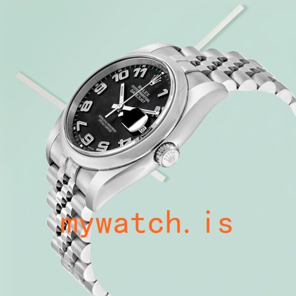 Rolex Datejust 116200BKCAJ Men’s 36mm Stainless Steel Black Concentric Dial - Image 4