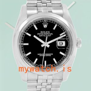 Rolex Datejust Men’s 116200BKSJ 36mm Stainless Steel