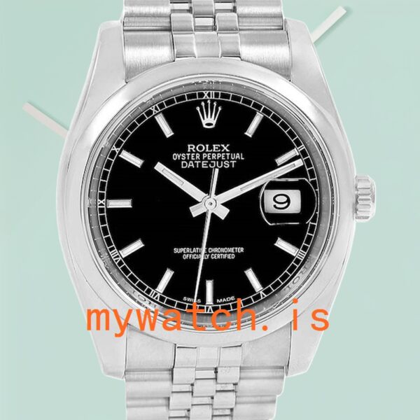 Rolex Datejust Men’s 116200BKSJ 36mm Stainless Steel