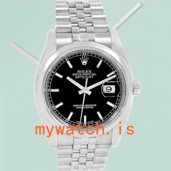 Rolex Datejust Men’s 116200BKSJ 36mm Stainless Steel - Image 3