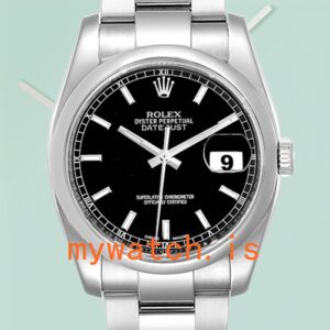 Rolex Datejust 36mm 116200BKSO Men’s Black Dial Silver-tone