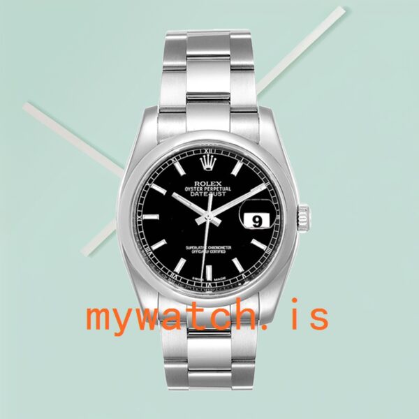 Rolex Datejust 36mm 116200BKSO Men’s Black Dial Silver-tone - Image 2