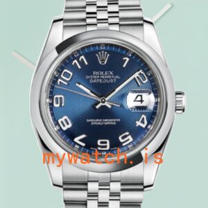 Rolex Datejust 116200BLCAJ 36mm Men’s Automatic Silver-tone
