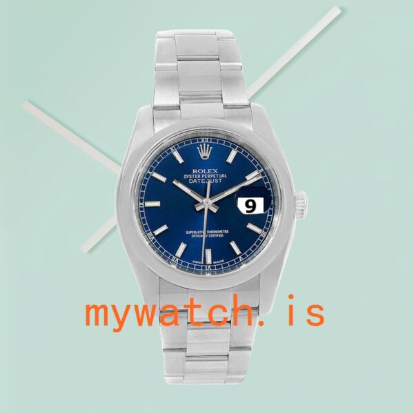 Rolex Datejust 36mm 116200BLSO Men’s Silver-tone Oyster Bracelet - Image 3