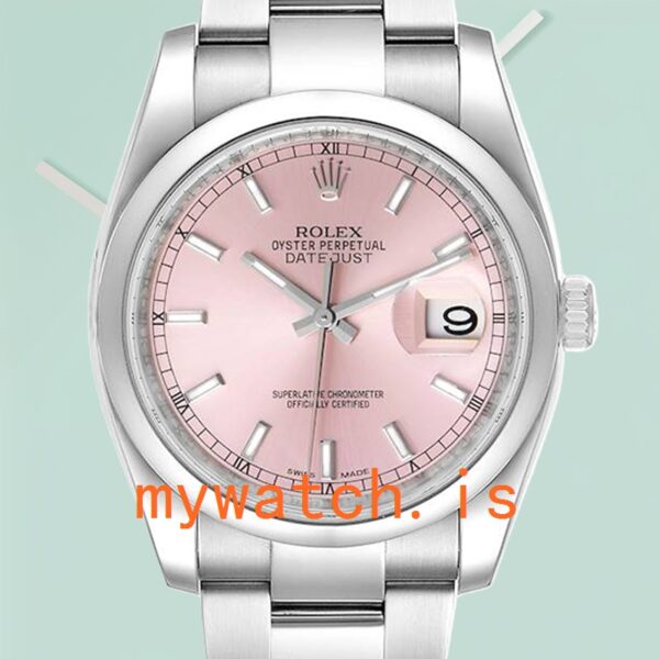 Rolex Datejust Men’s 36mm 116200PSO Stainless Steel Pink Dial
