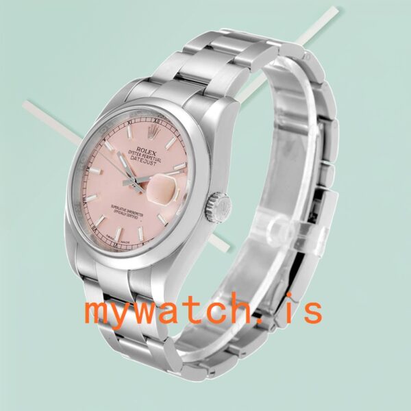 Rolex Datejust Men’s 36mm 116200PSO Stainless Steel Pink Dial - Image 4