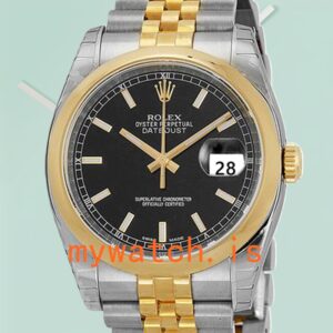 Rolex Datejust 36mm 116203BKSJ Men’s Black Dial Jubilee Bracelet
