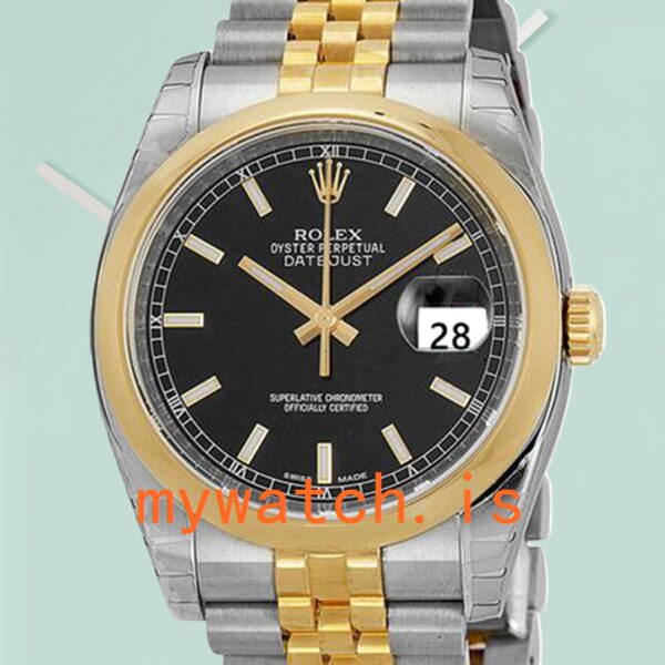 Rolex Datejust 36mm 116203BKSJ Men’s Black Dial Jubilee Bracelet