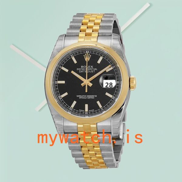 Rolex Datejust 36mm 116203BKSJ Men’s Black Dial Jubilee Bracelet - Image 2