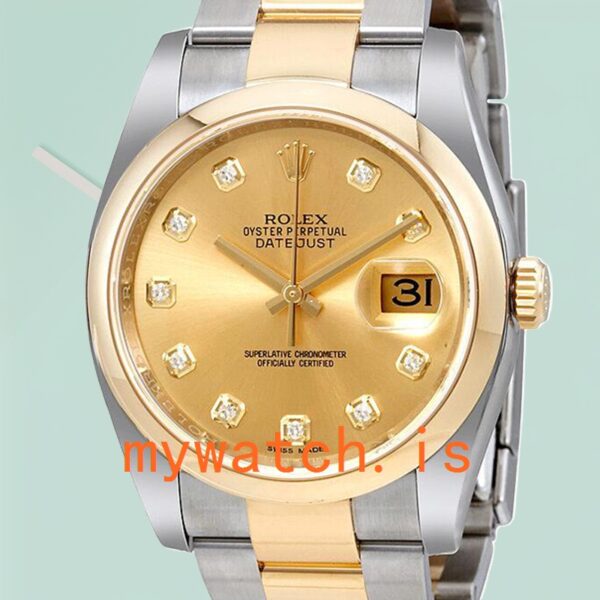 Rolex Datejust Men’s 116203CDO 36mm Champagne Dial Stainless Steel