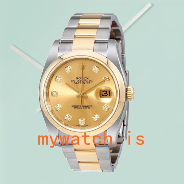 Rolex Datejust Men’s 116203CDO 36mm Champagne Dial Stainless Steel - Image 2