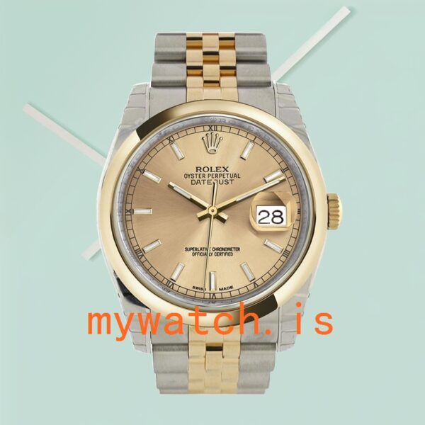 Rolex Datejust Men’s 116203CSJ 36mm Champagne Dial Stainless Steel - Image 2