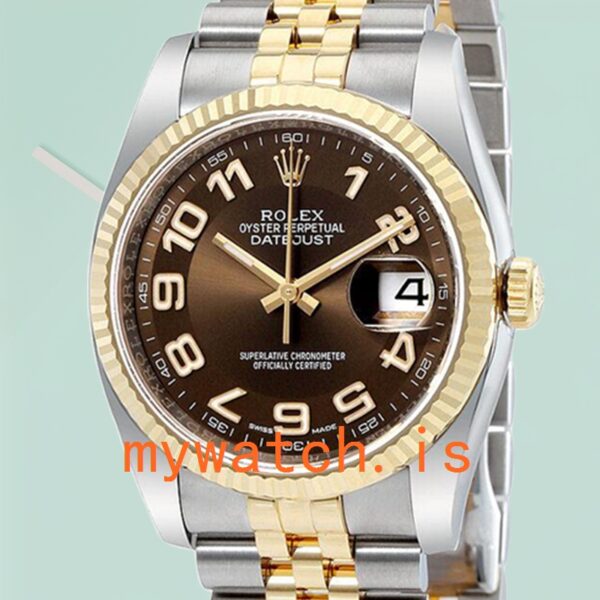 Rolex Datejust Men’s 116233BRAJ 36mm Stainless Steel Brown Dial