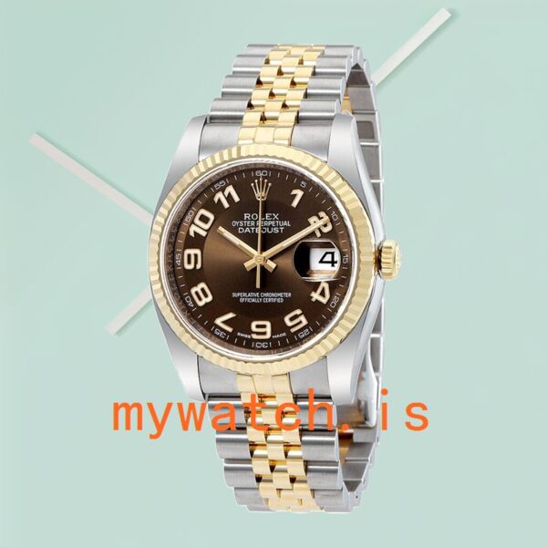 Rolex Datejust Men’s 116233BRAJ 36mm Stainless Steel Brown Dial - Image 2