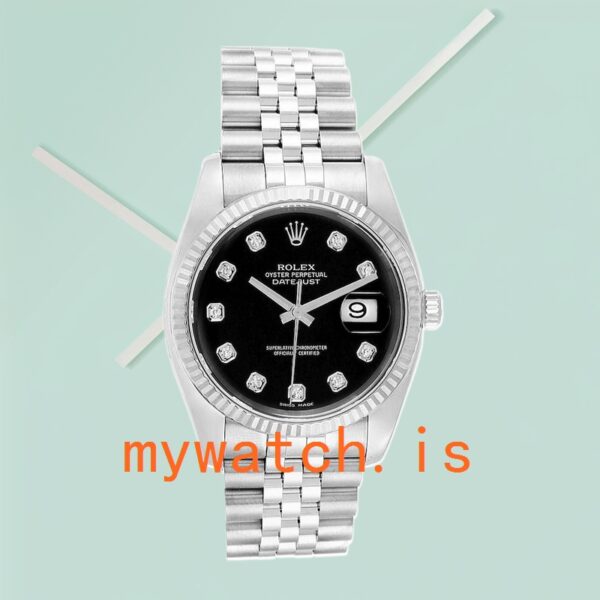 Rolex Datejust 116234BKDJ 36mm Men’s Black Dial Bracelet - Image 2