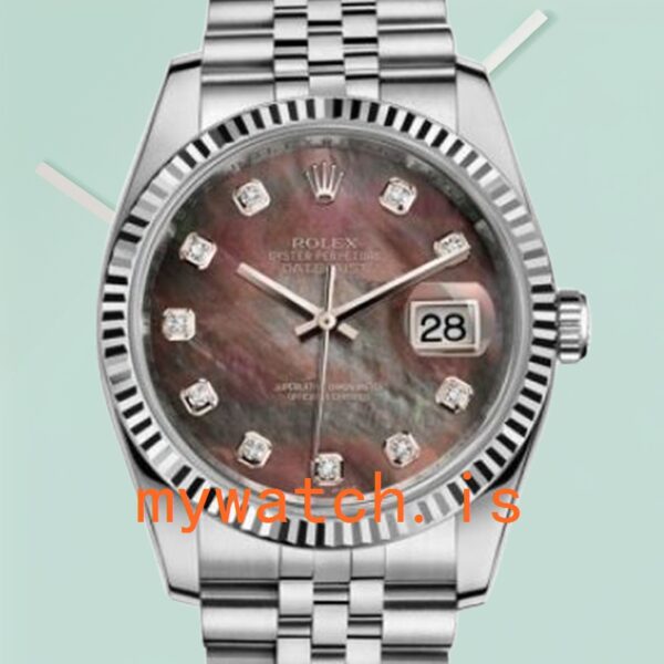 Rolex Datejust Men’s 36mm 116234BKMDJ Mother of Pearl Dial Silver-tone