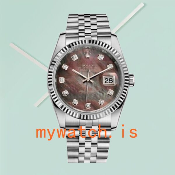 Rolex Datejust Men’s 36mm 116234BKMDJ Mother of Pearl Dial Silver-tone - Image 4