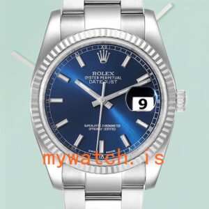 Rolex Datejust Men’s 116234BLSO 36mm Oyster Bracelet Silver-tone