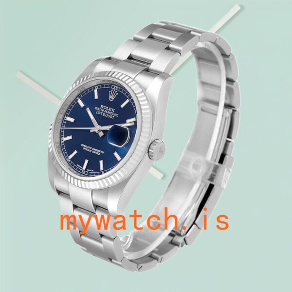 Rolex Datejust Men’s 116234BLSO 36mm Oyster Bracelet Silver-tone - Image 4