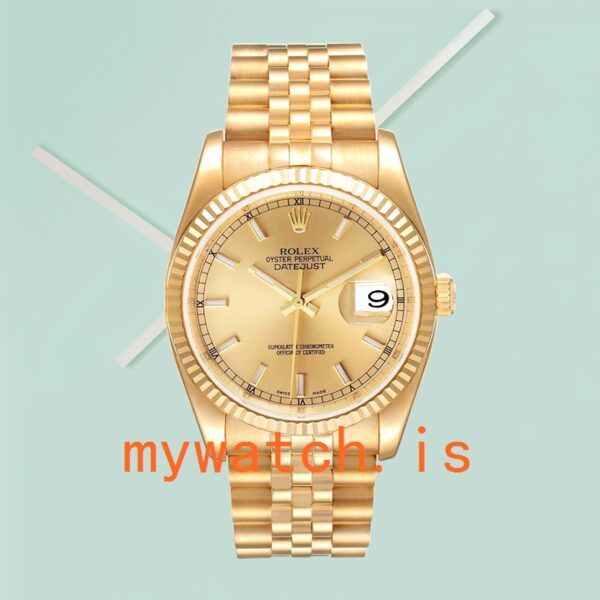 Rolex Datejust 116238-0059 Men’s 36mm Gold-tone Jubilee Bracelet - Image 3