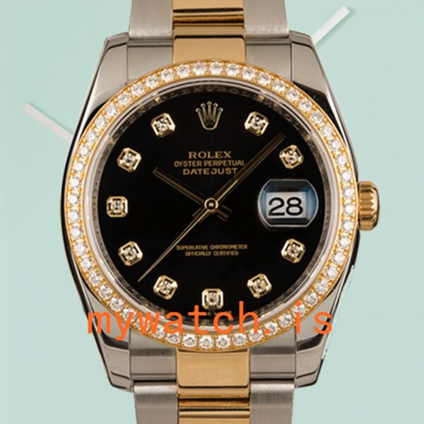 Rolex Datejust Men’s 116243BKDO 36mm Silver-tone