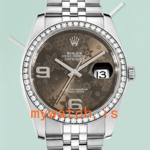 Rolex Datejust 116244BFAJ 36mm Men’s Diamond Bezel Silver-tone
