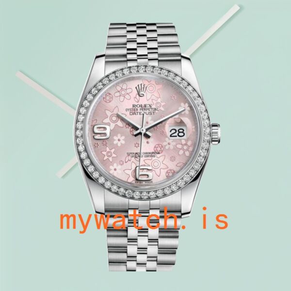 Rolex Datejust 36mm 116244PFAJ Men’s Pink Floral Dial - Image 2