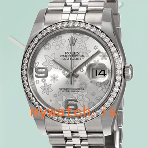 Rolex Datejust 116244SFAJ 36mm Men’s Silver Floral Dial