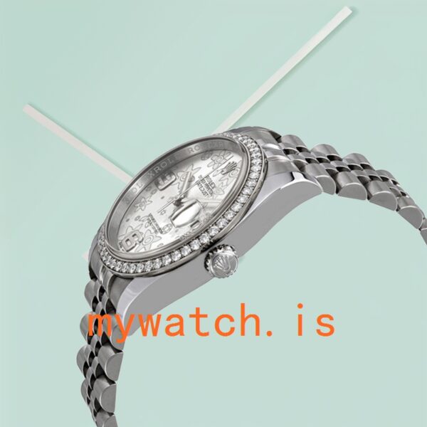 Rolex Datejust 116244SFAJ 36mm Men’s Silver Floral Dial - Image 4