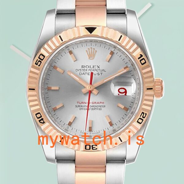 Rolex Datejust Turn-o-graph 116261 36mm Men’s Stainless Steel Silver Dial