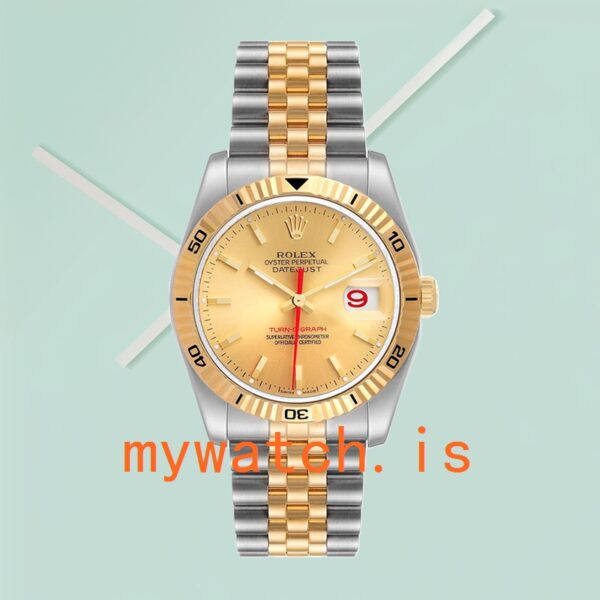 Rolex Datejust Turn-o-graph 36mm Men’s 116263 Champagne Dial Stainless Steel - Image 2