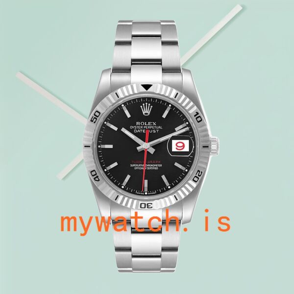 Rolex Datejust Turn-o-graph 116264 Men’s 36mm Black Dial Silver-tone - Image 5