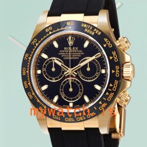 Rolex Daytona 40mm Men’s 116518BKSR Rubber Band Gold-tone