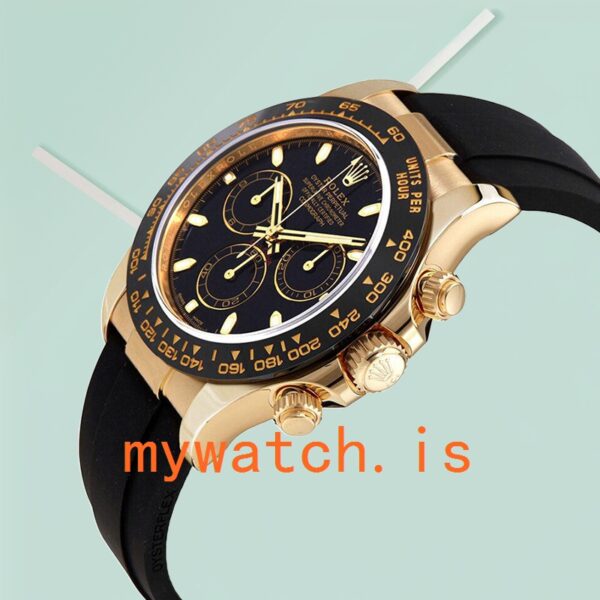Rolex Daytona 40mm Men’s 116518BKSR Rubber Band Gold-tone - Image 4