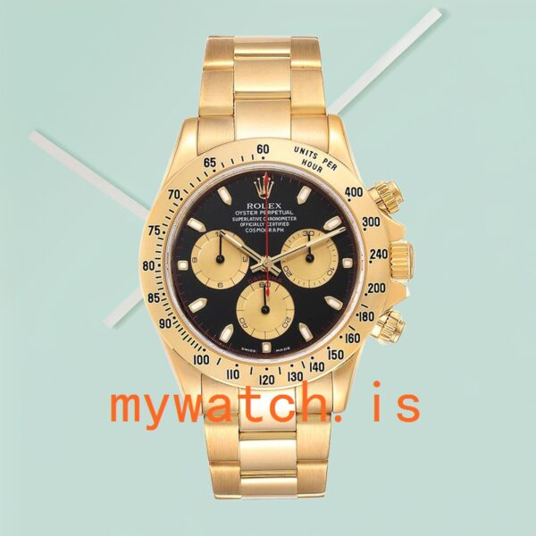 Rolex Daytona 116528-78598 Men’s 40mm Gold-tone Black Dial - Image 2