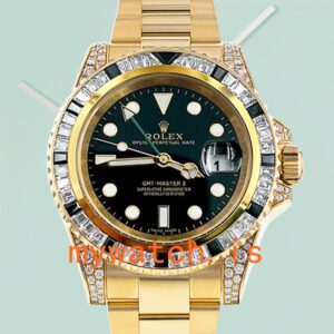 Rolex GMT-Master II Men’s 40mm 116758 Diamond Bezel Green Dial
