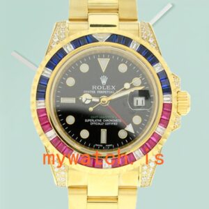Rolex Gmt Master Men’s 116758 SAru-78208 40mm Oyster Bracelet Black Dial
