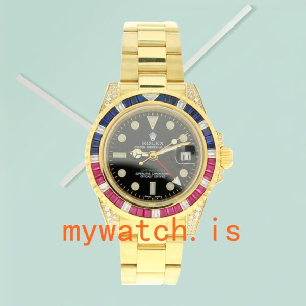 Rolex Gmt Master Men’s 116758 SAru-78208 40mm Oyster Bracelet Black Dial - Image 2
