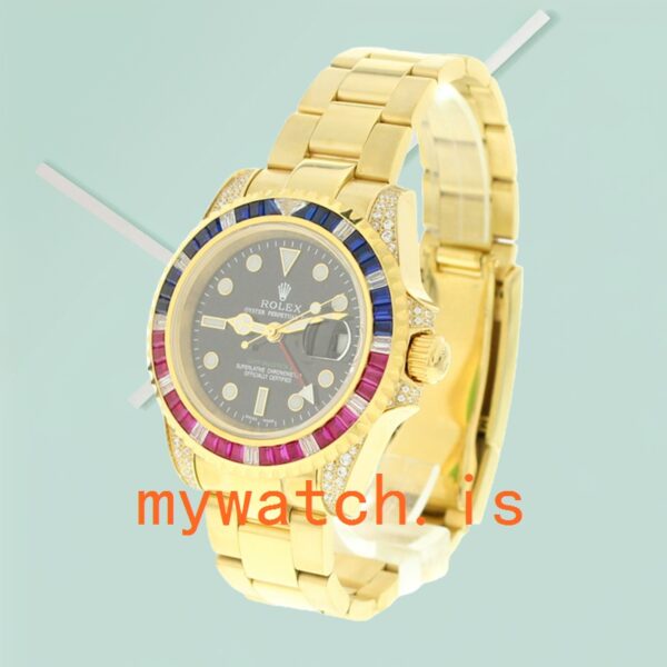 Rolex Gmt Master Men’s 116758 SAru-78208 40mm Oyster Bracelet Black Dial - Image 4