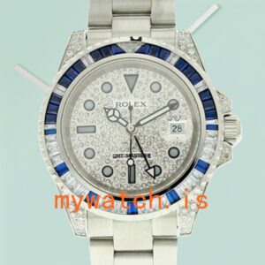 Rolex Gmt Master 116759sa-78209 Men’s 40mm White Dial Diamond Bezel