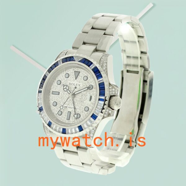 Rolex Gmt Master 116759sa-78209 Men’s 40mm White Dial Diamond Bezel - Image 3