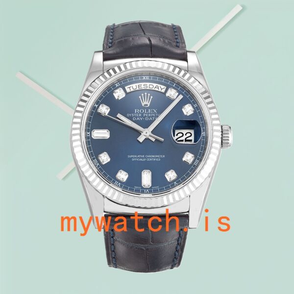 Rolex Day-Date 36mm Men’s 118139 Blue Dial - Image 2