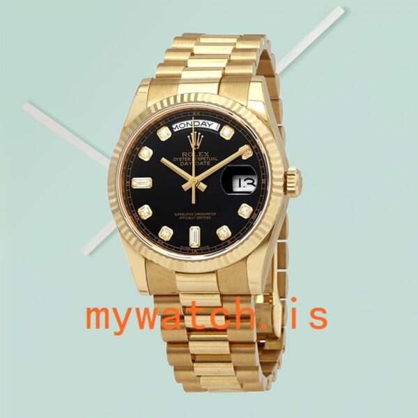Rolex Day-Date 36mm Men’s 118238BKDP Black Dial - Image 2