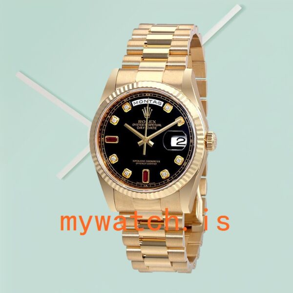 Rolex Day-Date Ladies 118238BKDRP 36mm Automatic Yellow Gold-tone - Image 2